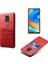 Çift Kart Yuvaları Pu Deri Kaplamalı Plastik Telefon Xiaomi Için Sert Kapak Note 9 Pro/9 Pro Max/9s-Red (Yurt Dışından) 1