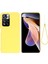 Pürüzsüz Dokunmatik Silikon Ince Yumuşak Mikrofiber Astar, Xiaomi Redmi Için Kayışla Koruyucu Kasa Not 11 Pro 5g (Çin) (Mediatek)/11 Pro+ 5g-Sarı (Yurt Dışından) 1