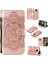 Xiaomi Redmi Için Mandala Çiçek Deri Telefon Kapağı Not 9 Pro/not 9 Pro Max/note 9s-Rose Altın (Yurt Dışından) 1