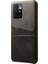 Şık Hafif Pu Deri+Pc Combo Xiaomi Redmi Için Çift Arka Kart Yuvalı Sert Kapak Not 11 4g (Mediatek)/10 4g (2021)/10 2022 4g-Black (Yurt Dışından) 2