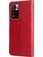 Şok Geçirmez Stand Cüzdan Fermuarlı Cep Tasarımı Dokulu Deri Telefon Kasası Xiaomi Redmi Note 11 Pro 5g (Çin) (Mediatek)/note 11 Pro+ 5g-Kırmızı (Yurt Dışından) 3