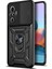Şok Geçirmez Kamera Slayt Telefon Hibrid Kasa Kapağı Xiaomi Için Kickstand Ring Tutucu ile Not 10 Pro 4g (Global)/not 10 Pro 4g (Hindistan) -Black (Yurt Dışından) 1