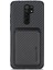 Xiaomi Redmi Için Şok Geçirmez Telefon Kılıfı 9 Kırmızı Dayanıklı Telefon Koruyucu Karbon Fiber Doku Kapak Kabuğu Çıkarılabilir Manyetik Kart Tutucu Black (Yurt Dışından) 2