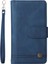Cilt Deri Deri Fermuar Cep Kart Tutucu Yuvaları Folio Flip Shell Stripes Baskılı Stand Şok Geçirmez Koruyucu Telefon Kılıfı Xiaomi Redmi Için Kayış ile Not 11 Pro /not 11 Pro+ -Blue (Yurt Dışından) 2