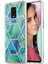 Yumuşak Tpu Akıllı Telefon Kasası Mermer Desen Baskı Imd Elektraptaşlama Telefon Kapağı Xiaomi Redmi Note 9 Pro/not 9s/not 9 Pro Maks-Green (Yurt Dışından) 1