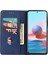 Cilt Touch Duygu Stand Cüzdan Renk Ekleme Telefon Kılıfı Xiaomi Redmi Için Deri Kapak Not 11 Pro 5g (Çin) (Mediatek)/note 11 Pro+ 5g-Blue (Yurt Dışından) 4