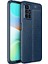 Xiaomi Redmi 10 4g (2021)/REDMI 10 Prime/redmi 10 2022 4g/redmi Not 11 4g (Mediatek) Litchi Doku Anti-Çizelge Anti-Fall Işık Ince Telefon Geri Kılıf Tpu Kapak-Mavi (Yurt Dışından) 1