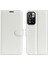 Litchi Doku Pu Deri Deri Manyetik Flip Cüzdan Telefon Kılıfı Tam Vücut Koruma Stand Koruyucu Kapak Xiaomi Redmi Not 11 Pro+ 5g/redmi Not 11 Pro 5g (Çin) (Mediatek) -White (Yurt Dışından) 1