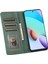 Pu Deri Deri Dokunma Hissi Çizgileri Baskılı Otomatik Emici Telefon Kasası Cüzdanlı Xiaomi Redmi Not 11 5g (Çin) (Mediatek)/redmi Not 11T 5g/not 11S 5g-Green (Yurt Dışından) 4