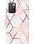 Mermer Desen Ekleme Deri Kasa Cüzdan Standı Xiaomi Için Redmi Için Telefon Kapak Kabuğu Not 11 4g (Mediatek)/10 4g (2021)/10 2022 4g/10 Prime-Pink/beyaz (Yurt Dışından) 3