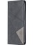 Xiaomi Redmi Için Geometrik Deri Deri Kabuğu 9-Black (Yurt Dışından) 2