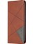 Xiaomi Için Geometrik Deri Deri Kabuğu Redmi Not 9/redmi 10X 4g-Brown (Yurt Dışından) 2