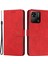 Xiaomi Için Redmi 10A/POCO C31/REDMI 9c/9c Nfc Kalp Şekli Baskılı Telefon Kılıfı Pu Deri Deri Touch Hisset Cüzdan Stand Iyi Koruma Kabuğu Kayış-Kırmızı ile (Yurt Dışından) 1