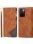 Çizgiler Ekleme Tasarım Anti-Drop Iyi Korumalı Cüzdan Deri Telefon Kapak Kasası Xiaomi Xiaomi Redmi 10 4g ()/redmi 10 4g/redmi Not 11 4g (Mediatek)/redmi 10 Prime-Brown (Yurt Dışından) 1