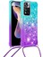 Le3-1 Serisi Gradyan Renk Demirleri Quicksand Tpu Kapak Xiaomi Için Uzun Kordonlu Iyi Korumalı Telefon Kasası Not 11 Pro+ 5g/redmi Note 11 Pro 5g (Çin) (Mediatek) -Blue/mor (Yurt Dışından) 2