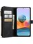Xiaomi Redmi Için Note 10 Pro 4g (Global)/(Hindistan)/not 10 Pro Max C30 Serisi Şok Emilim Fermuar Cep Cüzdan Kapağı, Stand Tasarım Pu Deri Telefon Kılıf Black (Yurt Dışından) 3