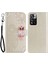 Pu Deri Manyetik Toka Rhinestone Dekoru Telefon Kılıfı Stand Baykuş Çiçeği Baskalı Kabuk Kapağı Xiaomi Redmi Not 11 Pro 5g (Çin) (Mediatek)/11 Pro+ 5g-Gold (Yurt Dışından) 1