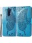 Xiaomi Için Redmi 9 Anti-Çizgi Pu Deri Deri Manyetik Kapanma Telefon Cüzdan Kapağı Baskılı Kelebek Desen Standı Case-Blue (Yurt Dışından) 1