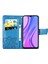 Xiaomi Için Redmi 9 Anti-Çizgi Pu Deri Deri Manyetik Kapanma Telefon Cüzdan Kapağı Baskılı Kelebek Desen Standı Case-Blue (Yurt Dışından) 2