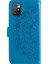 Xiaomi Için Redmi 10 4g (2021)/REDMI 10 2022 4g/redmi 10 Prime/redmi Not 11 4g (Mediatek) Basılı Mandala Çiçek Pu Deri Deri Cüzdan Stand Telefon Flip Kapak Kılıf Kılıfı Mavisi (Yurt Dışından) 3