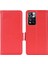 Stand Fonksiyon Litchi Doku Pu Deri Cüzdan Kılıfı Xiaomi Redmi Için Çift Manyetik Toka Çevirme Kapağı Not 11 Pro+ 5g/redmi Not 11 Pro 5g (Çin) (Mediatek) -Red (Yurt Dışından) 1
