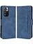Manyetik Kapanma Çekmeye Dayanıklı Kılıf Çok Kart Yuvası Tasarım Cüzdanı Pu Deri Telefon Kapağı Xiaomi Redmi Not 11 Pro+ 5g/redmi Note 11 Pro 5g (Çin) (Mediatek) -Blue (Yurt Dışından) 1