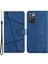 Xiaomi Redmi Için 10 2022 4g/redmi Not 11 4g (Mediatek)/redmi 10 4g (2021)/REDMI 10 Prime Phone Kılıf Çılgın At Doku Pu Deri Cüzdan Kapak Kayış Mavisi (Yurt Dışından) 1