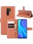 Litchi Doku Cüzdan Stand Deri Kapak Kılıfı Xiaomi Redmi 9-Brown (Yurt Dışından) 1