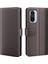 Xiaomi Mi 11I/POCO F3/redmı K40/REDMI K40 Pro/redmi K40 Pro+ Split Orijinal Deri Kitap Cüzdan Flip Kılıf Tam Koruma Folio Stand Kapak Koruyucu-Brown (Yurt Dışından) 1