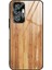 Ahşap Tahıl Deseni Tpu+Xiaomi Redmi Için Temsilli Cam Geri Kılıf Not 10 Pro/not 10 Pro Max-Light Brown (Yurt Dışından) 1