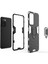 Ring Tutucu Kickstand Esnek Tpu+ Sabit Pc Xiaomi Redmi Için Slip Anti-Slip Koruyucu Telefon Kılıfı Note 11 Pro 5g (Çin) (Mediatek)/11 Pro+ 5g-Black (Yurt Dışından) 3