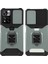 Kamera Kaydırıcı Anti-Fall Koruma Pc+ Tpu Telefon Kılıf Kartı Yuvası ve Kickstand Tasarım Telefon Kapağı Xiaomi Redmi Note 11 Pro 5g (Çin) (Mediatek)/note 11 Pro+ 5g-Dark Yeşil (Yurt Dışından) 1