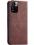 Cüzdan Stand Tasarımı Çift Kenar Katı Dikiş Anti-Damla Anti-Damla Otomatik Kapanış Deri Telefon Kasası Xiaomi Redmi Note 11 Pro 5g (Çin) (Mediatek)/note 11 Pro+ 5g-Coffee (Yurt Dışından) 3