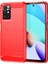 1.8mm Leke Dayanıklı Fırçalı Karbon Fiber Doku Tpu Geri Kılıf Xiaomi Redmi Için Cep Telefon Kapağı Not 11 4g (Mediatek)/redmi 10 4g (2021)/REDMI 10 2022 4g/10 Prime-Red (Yurt Dışından) 1