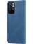 Manyetik Kapanış Pu Deri Deri Flip Cüzdan Kılıfı Şok Geçirmez Tpu Iç Kabuk Telefon Kapağı Xiaomi Için Poco M4 Pro 5g/redmi Not 11 5g (Çin) (Mediatek) -Blue (Yurt Dışından) 3