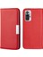 Retro Stil Litchi Doku Metal Manyetik Manyetik Toka Deri Kasa Kartı Yuvaları Xiaomi Redmi Için Telefon Kabuk Kapağı Note 10 Pro 4g (Hindistan)/4g (Global) -Red (Yurt Dışından) 1