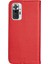 Retro Stil Litchi Doku Metal Manyetik Manyetik Toka Deri Kasa Kartı Yuvaları Xiaomi Redmi Için Telefon Kabuk Kapağı Note 10 Pro 4g (Hindistan)/4g (Global) -Red (Yurt Dışından) 3
