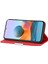 Retro Stil Litchi Doku Metal Manyetik Manyetik Toka Deri Kasa Kartı Yuvaları Xiaomi Redmi Için Telefon Kabuk Kapağı Note 10 Pro 4g (Hindistan)/4g (Global) -Red (Yurt Dışından) 4