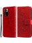Baskı Çiçek Deseni Cüzdan Deri Koruyucu Telefon Kılıfı Xiaomi Redmi Için Katlanabilir Standlı Kabuk Not 11 Pro 5g (Çin) (Mediatek)/not 11 Pro+ 5g-Kırmızı (Yurt Dışından) 1