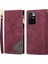 Çizgiler Birleştirme Tasarım Anti-Drop Iyi Korumalı Cüzdan Deri Telefon Kapağı Kasası Xiaomi Xiaomi Redmi 10 4g ()/redmi 10 4g/redmi Not 11 4g (Mediatek)/redmi 10 Prime-Red (Yurt Dışından) 1