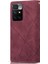 Çizgiler Birleştirme Tasarım Anti-Drop Iyi Korumalı Cüzdan Deri Telefon Kapağı Kasası Xiaomi Xiaomi Redmi 10 4g ()/redmi 10 4g/redmi Not 11 4g (Mediatek)/redmi 10 Prime-Red (Yurt Dışından) 3
