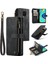 Xiaomi Redmi Için Note 9 Pro 4g/note 9 Pro Max/note 9s 4g Anti-Damla Zipper Cep Telefonu Cüzdan Kılıfı Stand Pu Deri Kıç Çizgiye Karşı Anti Kart Kartı Tutucu-Black (Yurt Dışından) 1