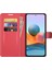 Cüzdan Tasarım Litchi Doku Deri Telefon Kılıfı Xiaomi Redmi Note 10 Pro-Kırmızı (Yurt Dışından) 3
