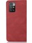 Pu Deri Deri Dokunma Hissi Çizgileri Baskılı Otomatik Emici Telefon Kasası Cüzdanlı Xiaomi Redmi Not 11 5g (Çin) (Mediatek)/redmi Not 11T 5g/not 11S 5g-Kırmızı (Yurt Dışından) 3