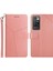Y Şeklindeki Hatlar Damla Dirençli Pu Deri+Yumuşak Tpu Iç Kabuk Cüzdanı Stand Xiaomi Redmi Için Telefon Kapağı Not 11 4g (Mediatek)/10 4g (2021)/10 2022 4g/10 Prime-Pink (Yurt Dışından) 1