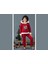 Unisex Çocuk Yılbaşı Christmas Noel Temalı Jingle Bells Model Kapüşonlu 3 Ip Şardonlu 2 Parça Alt Üst Takım 2