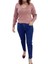 Mavi Büyük Beden Mom Jeans Bir Beden Ince Gösterir Kot Pantolon 3