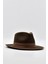Vintage Erkek Fedora Fötr şapka Panama İngiliz Trilby Kasket Kahve 2
