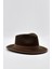 Vintage Erkek Fedora Fötr şapka Panama İngiliz Trilby Kasket Kahve 1