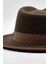 Vintage Erkek Fedora Fötr şapka Panama İngiliz Trilby Kasket Kahve 4